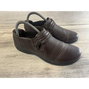 Clarks Collection Cheyn Madi Brown Leather Slip On‎ Loafer Size 8.5 M Shoes